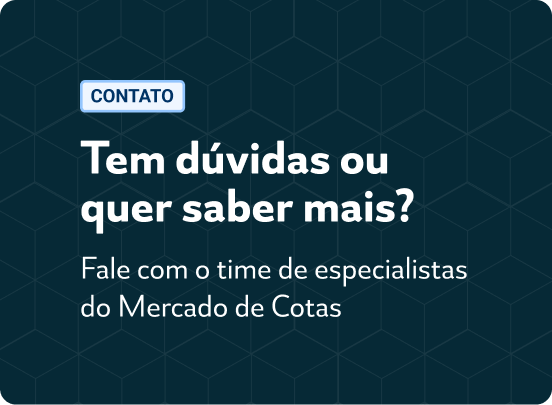 Banner de contato do Mercado de Cotas